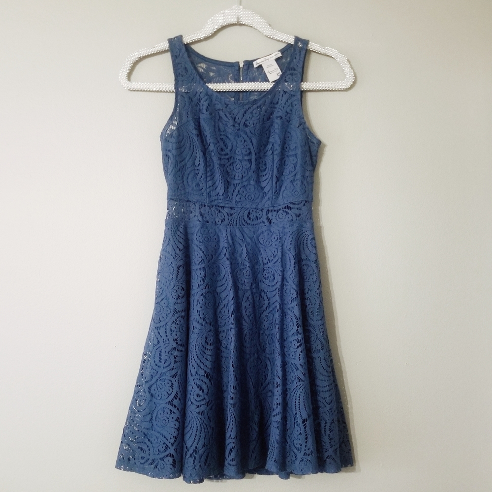 American Rag blue lace dress XS - Picture 2 of 8